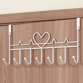 Resim Kolay Kurulum Kapı Üstü Ceket Askısı - Matkap Gerektirmeyen, Boyalı Duvar Rafı Yatak Odası & Banyo Depolama için 