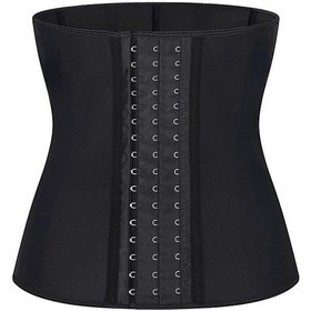 Resim Neopren Korse Erkek Vücut Şekillendirici Sauna Zayıflama Kemeri Siyah 