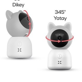 Resim Xenon Smart Bebek Kamerası 3MP | 5" Monitör, Mobil Takip, Ağlama Algılama, 360° Gece Görüş, RGB Lambalı (X7202) 