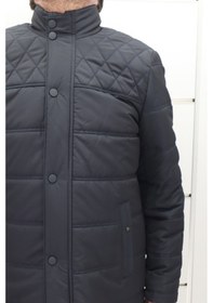 Resim Pelikan Tekstil Pelikan Dmctekstil Erkek Kapitone Desenli Spor Kesim Rahat Kalıp Hakim Yaka Fermuar Ve Çıtçıt Kapamalı Büyük Beden Kışlık Mont Lacivert 