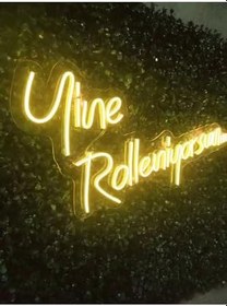 Resim Yine Rolleniyorsun Yazılı Neon Led Tabela Dekoratif Aydınlatma 60x35 Cm Sarı, TYC5SZPA4N169435750386843 