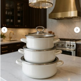 Resim Davet Defne Emaye 3 Lü Güveç Set - 14-16-18 cm 