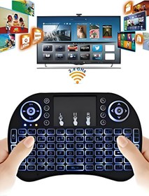Resim Factorial Türkçe Kablosuz Mini Klavye Lg Philips Samsung Vestel Tv Uyumlu Ledli Konsol Klavye Mouse 