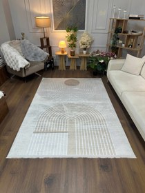 Resim FLORİDA - Kaymaz Deri Taban Makinede Yıkanabilir Salon Oturma Odası Mutfak Halısı - QUANTUM SERİSİ / SAÇAKLI / 160x230 (4m²) 