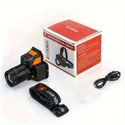 Resim SAGITAL 3 Modlu Hareket Sensörlü El Feneri - Ultra Parlak, Şarj Edilebilir Lityum Pil, Kamp, Koşu, Yürüyüş ve Açık Hava Aktiviteleri için USB Kablosu ile LED Kafa Lambası, Kamp Ekipmanı | Modern Kafa Lambası | Dayanıklı İnşaat, El Feneri 