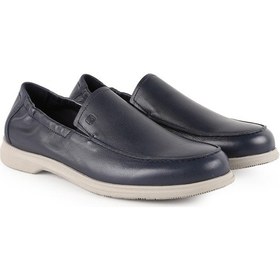 Resim Libero L5929 Hakiki Deri Erkek Loafer - Dünyaca Ünlü Vibram Kauçuk Tabanlı Slip-on Günlük Ayakkabı Lacivert 