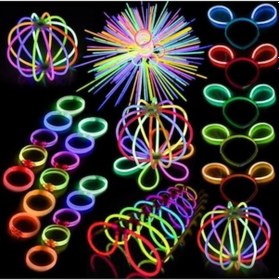 Resim Fosforlu Çubuk 100 Parça 50+50 Fosforlu Çubuk + Bağlantı Aparatı 