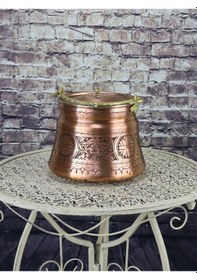Resim Işlemeli Yoğurt Bakır Bakraç 2 L Bakır 