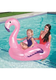 Resim Flamingo Binici 127x127 Cm Bestway - 41122 Çok Renkli 