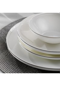 Resim Schafer Chance Platin Yemek Takımı 56 Parça-platin Beyaz - Platin 