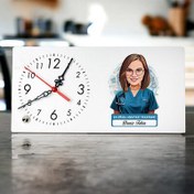 Resim Karikatürlü En İyi Kadın Anestezi Teknikeri Masa Saati 