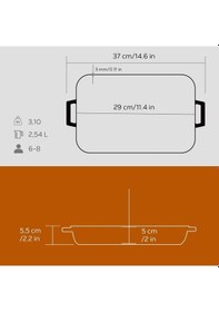Resim Lava Fırın Tepsisi Dikdörtgen Turuncu 22 X 30 Cm Diğer 