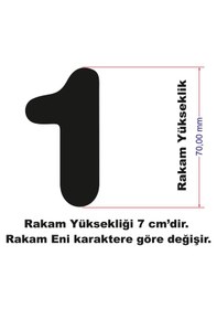 Resim Stencil Rakam Boyama Şablonu X036-sayı Rakam Yüksekliği 7 Cm 