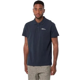 Resim Jack Wolfskin Essential Polo Erkek Mavi Polo Tişört 