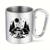 Resim 1 adet, 10oz Paslanmaz Çelik Kamp Kupa, Taşınabilir Outdoor Seyahat Kupası, Dayanıklı Çift Duvarlı Kahve Kupası, Orman Macerası Kamp Ateşi Temel, Doğa Severler için Mükemmel Kamp Seyahat Hediyesi, Arkadaşlar, Aile ve Outdoor Aktiviteler için Yaratıcı Hediye, Yürüyüş ve Macera Meraklıları için İdeal, 304 Paslanmaz Çelik, Şarj Edilemez 