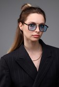 Resim Zevahir Unisex Leopar Çerçeve Mavi Güneş Gözlüğü 
