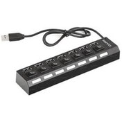 Resim Dark 7 Port Anahtarlı Usb 2.0 Hub 