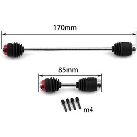 Resim Didadodo Traxxas Summit 1/10 Rc Araç İçin Metal Çelik Merkez Şaft Takımı - Ön Ve Arka Şaft Dahil, Genişletilmiş Montaj 