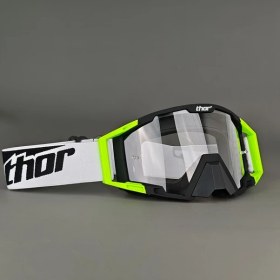 Resim Willowhaven Pembe Çizilmeye Dayanıklı Tam Yüz Motosiklet Gözlüğü Ayarlanabilir Kayış Ve Hava Delikli Unisex Koruyucu Spor Gözlük 