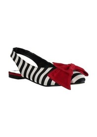 Resim Fox Shoes Siyah/Beyaz/Kırmızı Kadın Babet D726774404 