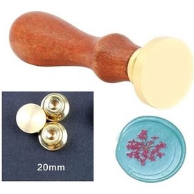 Resim Eritme Balmumu Mührü Damga 20 Mm Yuvarlak Boş Bakır Kafa + Gülağa 