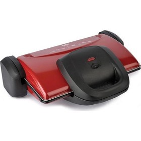 Resim Aksu T34 Kırmızı 1800 W Döküm Tost Makinesi 