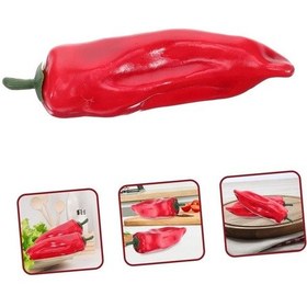 Resim Yapay Kırmızı Biber Köy Biberi 1adet 15 4 Cm Gerçek Boyut 