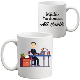 Resim Erkek Müdür Yardımcısına Hediye Kupa Bardak 