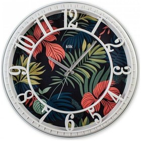 Resim Klik Hisar Egzotik Duvar Saati Beyaz 