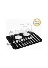 Resim Siyah 40x30cm %100 Silikon Bulaşık Kurutma Matı Bulaşık Altlığı,bulaşık Kurutmalığı Bulaşık Pedi Siyah 