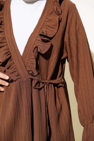 Resim VOLT CLOTHİNG Kadın Fırfırlı Bağlamalı Kimono 