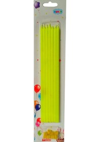 Resim Sarı Uzun Pasta Mumu 20 cm 