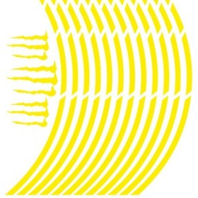 Resim Sevenkardeşler Reflektör Sarı Kesik Jant Şeridi 