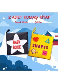 Resim 2 Kitap Tox Ingilizce Siyah-Beyaz Bebek Ve Şekiller Kumaş Sessiz 
