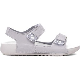 Resim United Colors Of Benetton Benetton Bn-1419 Filet Erkek Çocuk Düz Sandalet Gri Gri 