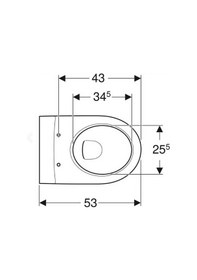 Resim Geberit Icon Klozet Asma Kanallı 53cm 501.003.00.1 +Geberit Kloz 