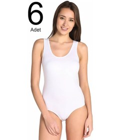 Resim Tutku Kadın Karışık Renk 6'lı Paket Likralı Kancalı Çıtçıtlı Body Elf568t0149ccm6 001 