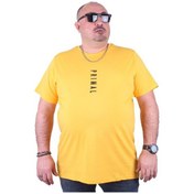 Resim Starbattal Büyük Beden Sıfır Yaka Tişört Primal 23102 Sarı 