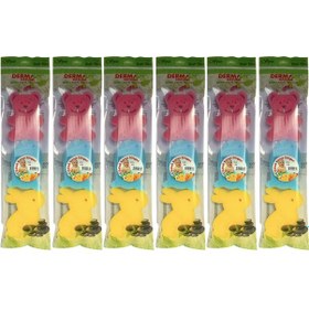 Resim Derma Naturel 3 Lü Renkli Bebek Banyo Süngeri 6 Lı Set 