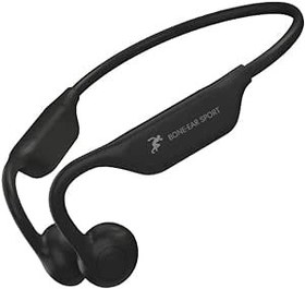 Resim doqo Bone Conduction Kulaklık, Mikrofonlu Açık Kulak Kulaklığı, Kablosuz Bluetooth 5.2 Spor Kulaklık IP65 Koşu, Bisiklet, Yürüyüş, Yoga için Tere Dayanıklı - Siyah (Parlak Siyah) 