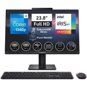 Resim Asus Expertcenter E5 24 Intel Core I5 1340p 8gb 512gb Ssd 23.8" Fhd Pivot Dokunmatik Ekranlı Freedos All In One Bilgisayar E5402wvat-ı58512b0d 