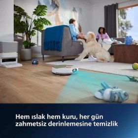 Resim Philips Premium 7000 Serisi 5000PA Emiş Gücü 180DK Kullanım Istasyonlu Robot Süpürge 