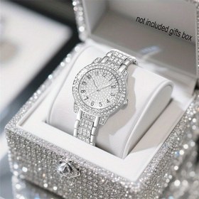 Resim 1 adet Zarif Kadın Saati, Gül Altın, Altın ve Gümüş Renklerde Mevcut, Çok Katmanlı Zincir Kayış, Üç Boyutlu Kadran, Üç Boyutlu Ölçü, Banketler ve Resmi Etkinlikler İçin Mükemmel, Banket Aksesuarı|Zarif Saat Tasarımı|Dayanıklı Saat Kayışı 