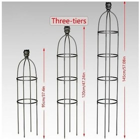 Resim Sunshine022 Siyah Üç Katlı 120cm Pmmj Dikey Bahçe Tırmanıcı Bitki Filesi 