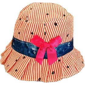 Resim WINNERS Kırmızı Desenli Yazlık Bebek Bucket Şapka 