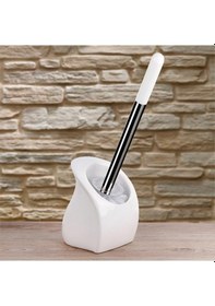 Resim Fame Kıtchen Seramik Beyaz Wc Tuvalet Klozet Fırçası Banyo Seti 