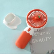 Resim KDROĞLU plamystical Mini Fan Masaüstü Taşınabilir Telefon Stantlı Vantilatör 2si 1 Arada Taşınabilir 
