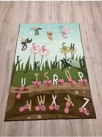 Resim Merinos Halı Çocuk Halısı Kaymaz Tabanlı Kısa Tüylü 100x150 Ebatl 