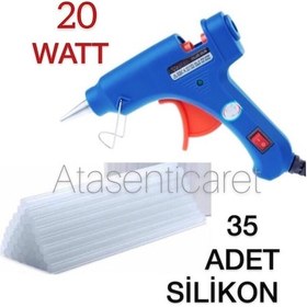 Resim Sıcak Silikon Tabancası Anahtarlı 20w+35 Silikon Mum İnce Sadece 35 Adet Mum 