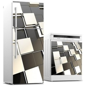 Resim Buzdolabı Ve Bulaşık Makinası Beyaz Eşya Sticker Kaplama 3D Karel 